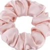 Scrunchie-Haargummi aus Naturseide in Puderfarbe Midi