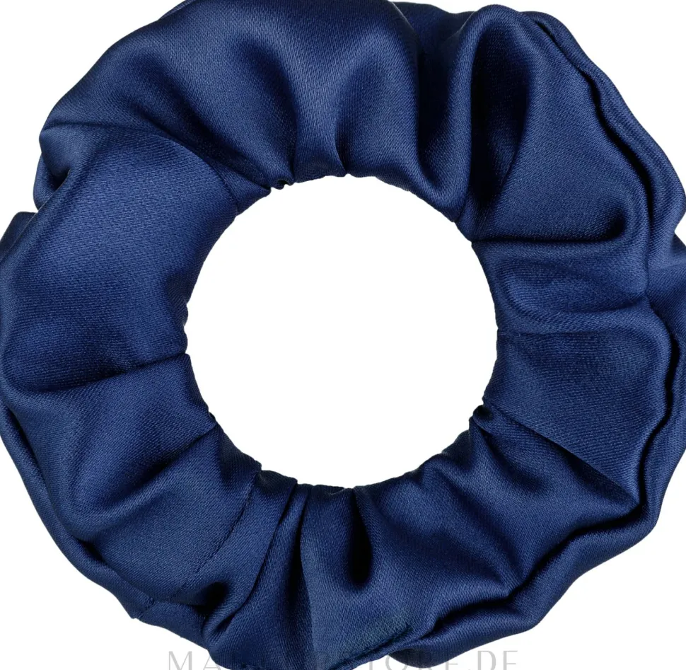 Scrunchie-Haargummi dunkelblau Satin Classic