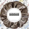 Scrunchie-Haargummi dunkelbeige Velour Classic