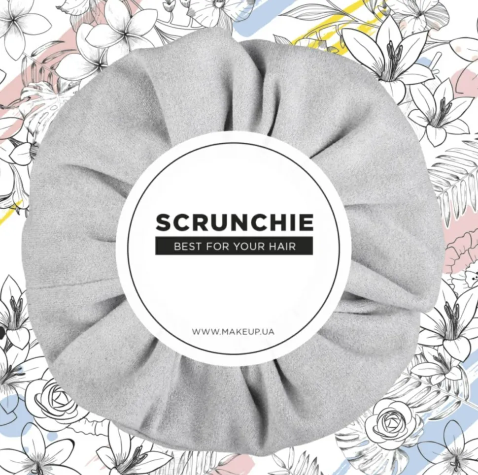 Scrunchie-Haargummi grau Suede Classic