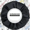 Scrunchie-Haargummi Satin Classic schwarz