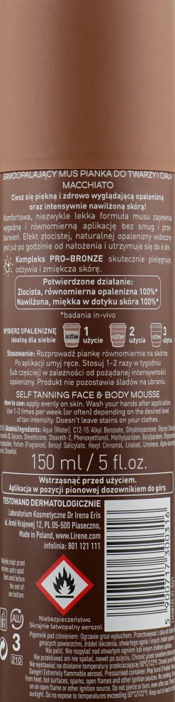 Selbstbräunende Gesichts- und Körpermousse