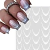Selbstklebende Nagelsticker 'French', weiß