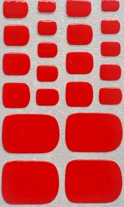Selbstklebende rote Gel-Nagelsticker