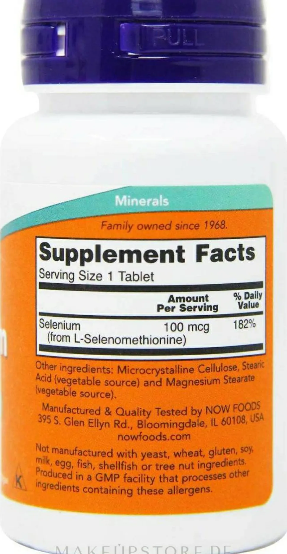 Selen, 100 mg in Tabletten