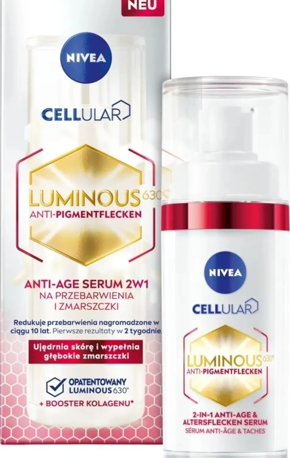 Serum gegen Pigmentflecken und Falten 2 in 1