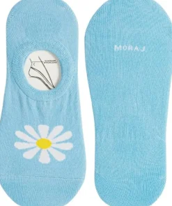 Set aus Damen-Füßlingen mit Blumenmuster, CDB200-009/3, blau + grün + grau