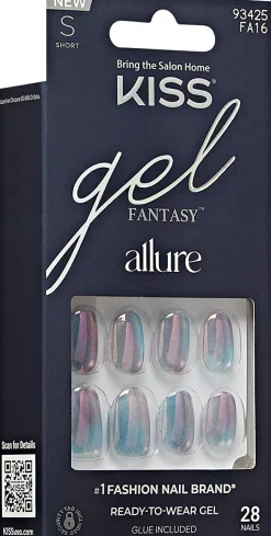 Set aus künstlichen Nägeln mit Kleber, 28 Stück