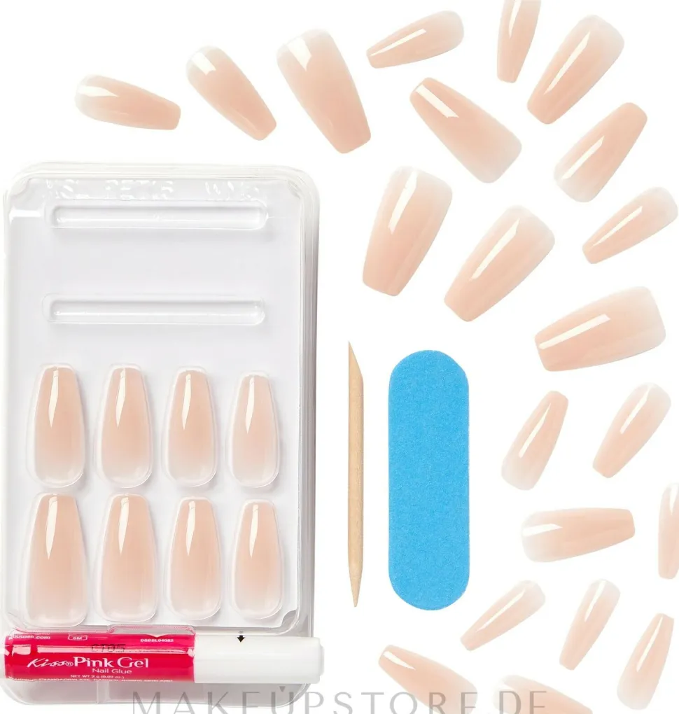 Set für künstliche Nägel mit Kleber L