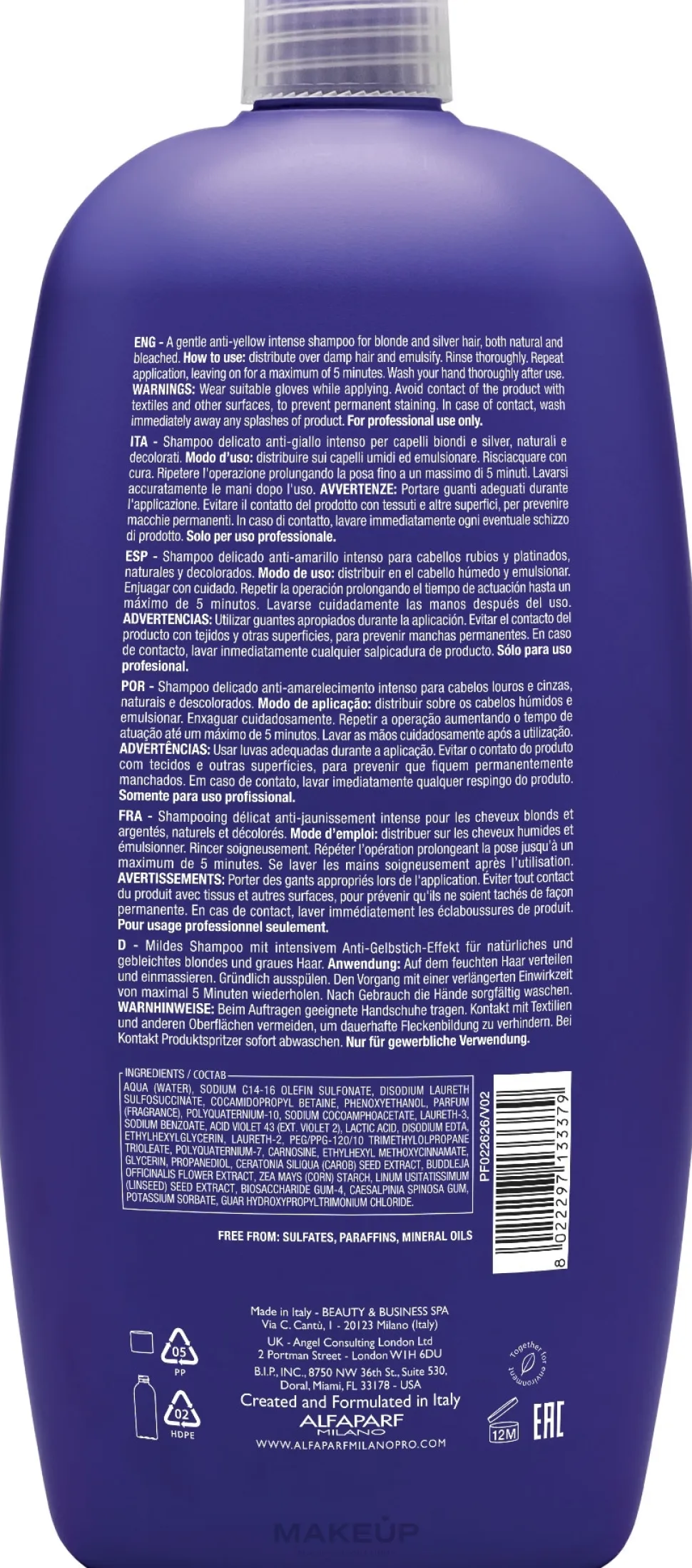 Shampoo mit Anti-Gelbstich-Effekt für natürliches und gebleichtes blondes und graues Haar