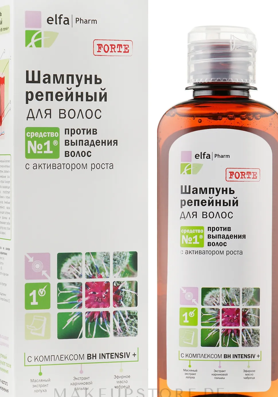 Shampoo mit Klette gegen Haarausfall und zum Wachstum