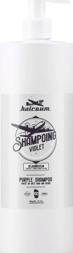 Shampoo mit violetten Pigmenten gegen gelbes Haar und Bart