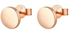 Silberohrringe mit Roségold, rund