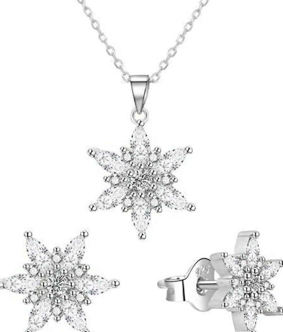 Silber-Set 'Schneeflocken'