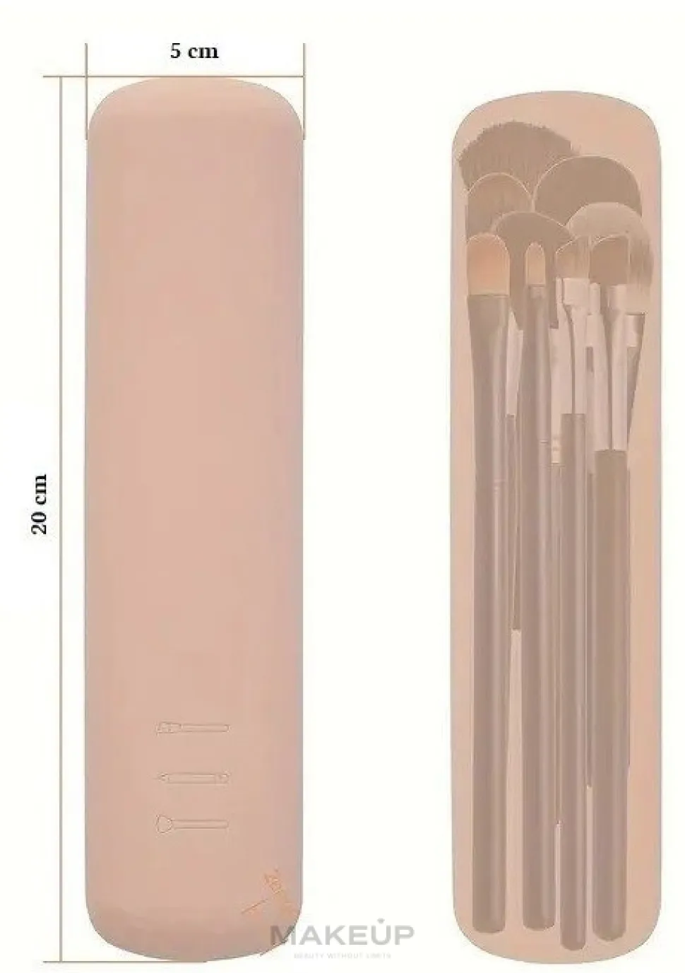 Silikon-Etui für Make-up-Pinsel puderfarben
