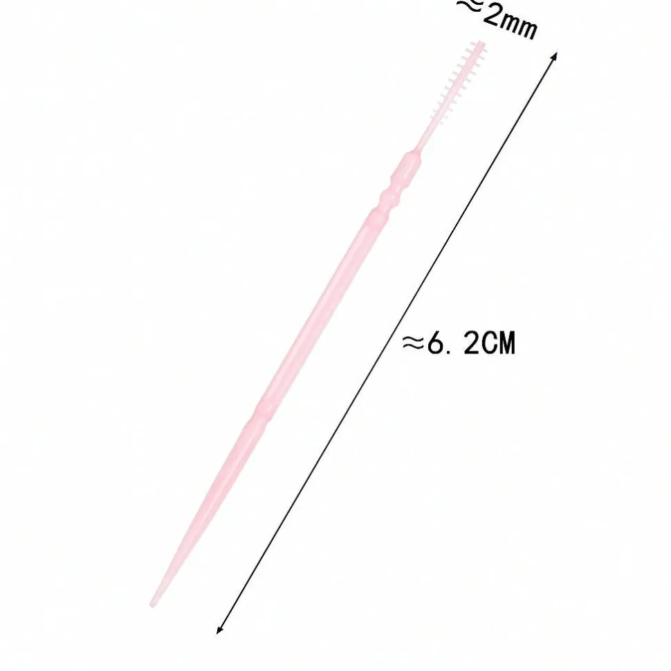 Silikon-Zwischenraumbürsten, beidseitig, rosa, 200 Stk.