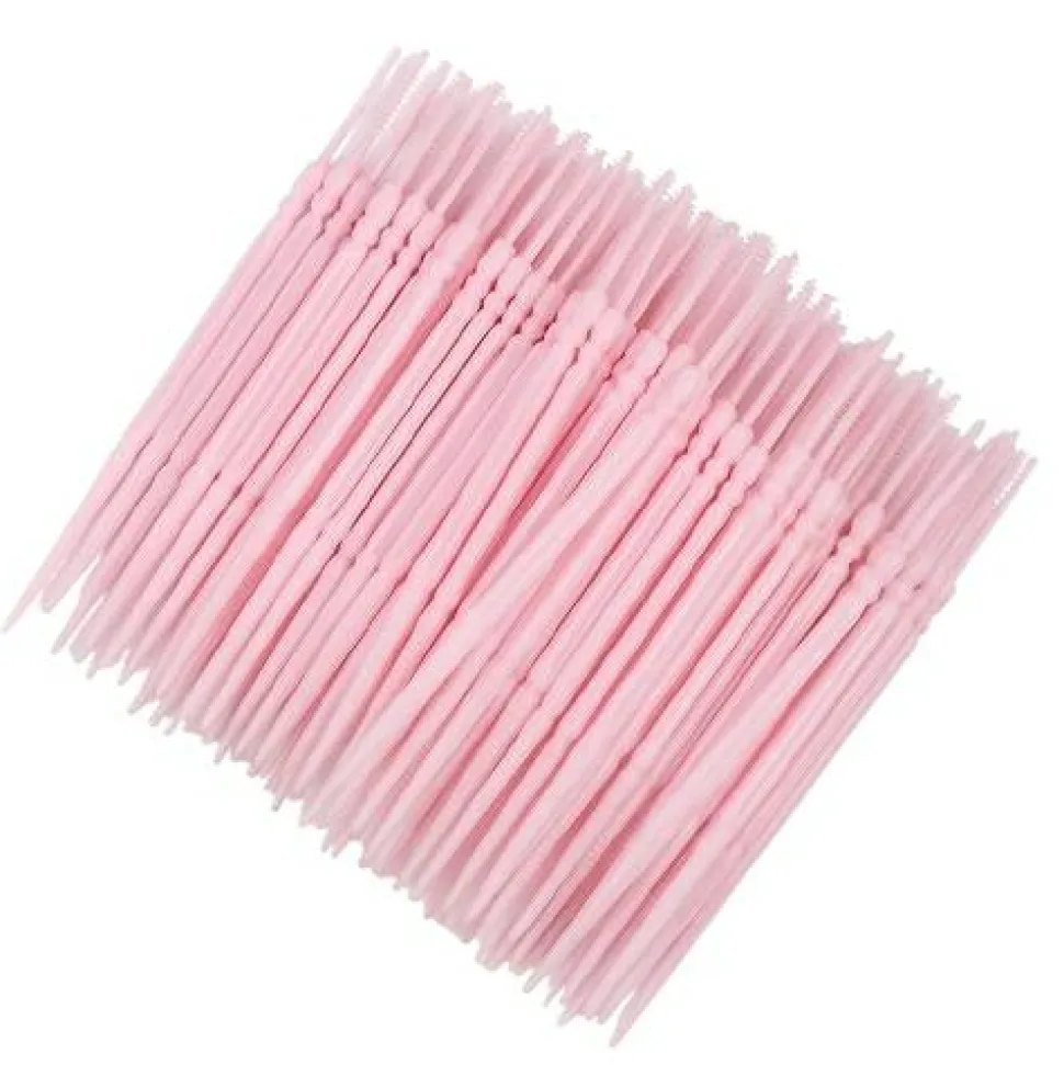 Silikon-Zwischenraumbürsten, beidseitig, rosa, 200 Stk.