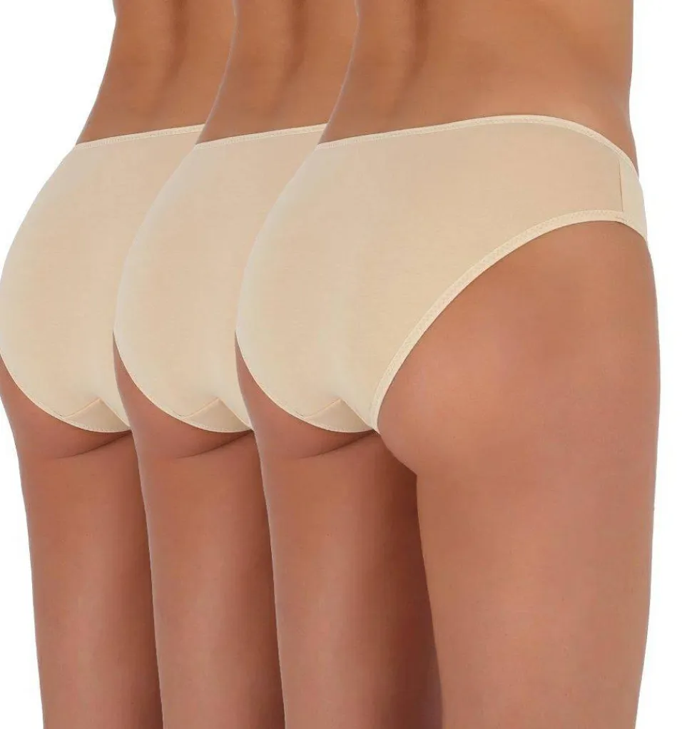 Slips, Basic Panties 001, beige, 3 Stück