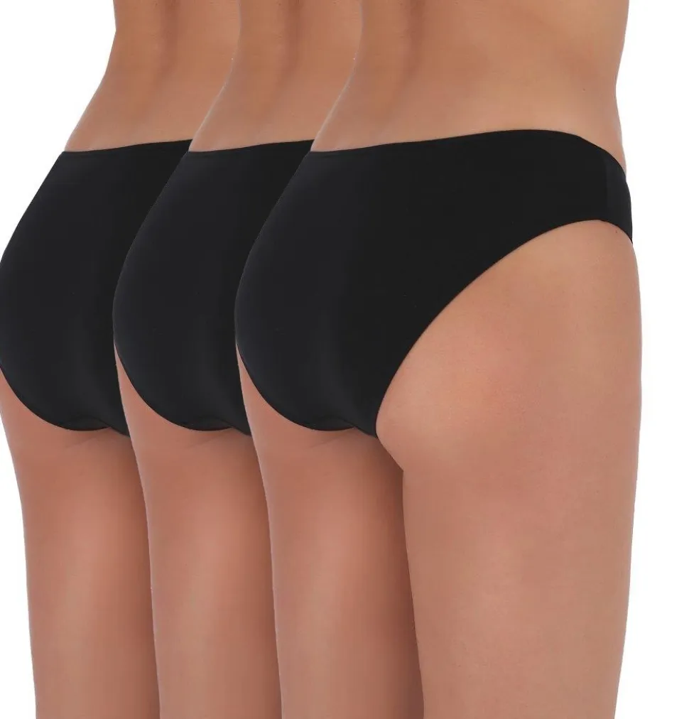 Slips, Basic Panties 001, schwarz, 3 Stk.