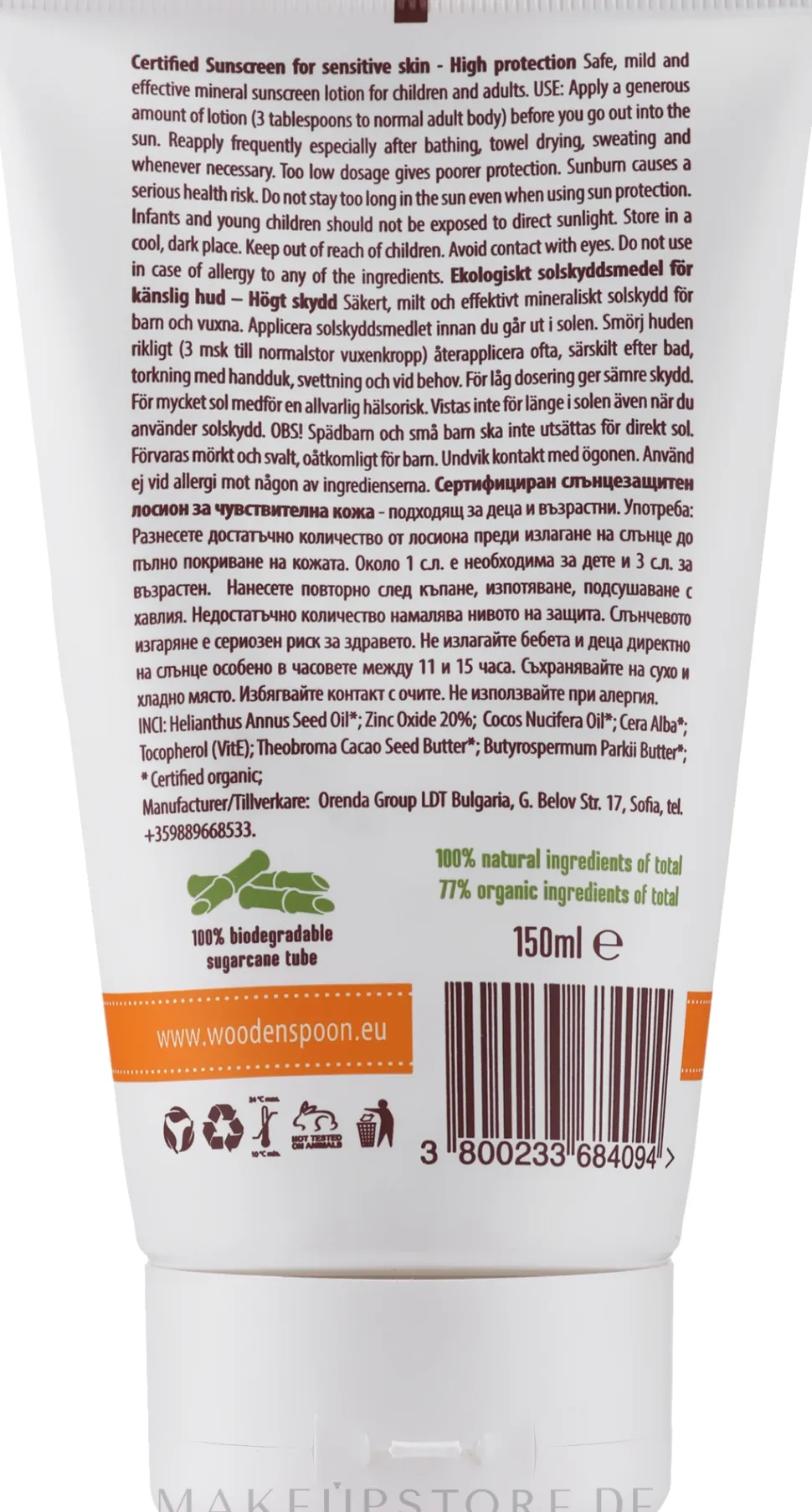 Sonnenschützende Körper- und Gesichtslotion für Babys und Erwachsene SPF 30