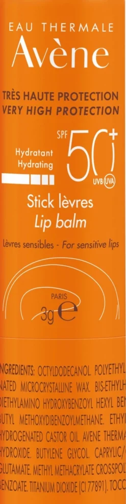 Sonnenschützender und feuchtigkeitsspendender Lippenbalsam SPF 50+