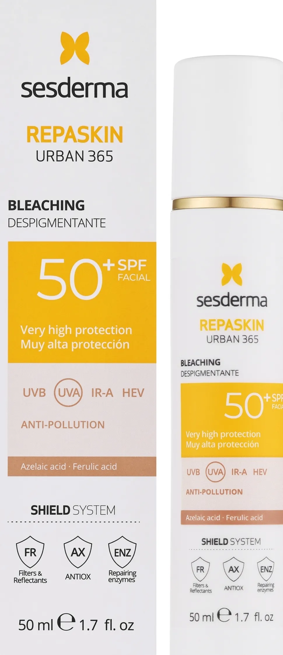 Sonnenschutzcreme für das Gesicht mit depigmentierender Wirkung