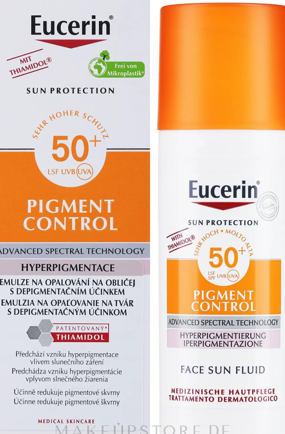 Sonnenschutzfluid für das Gesicht gegen Pigmentflecken SPF 50+