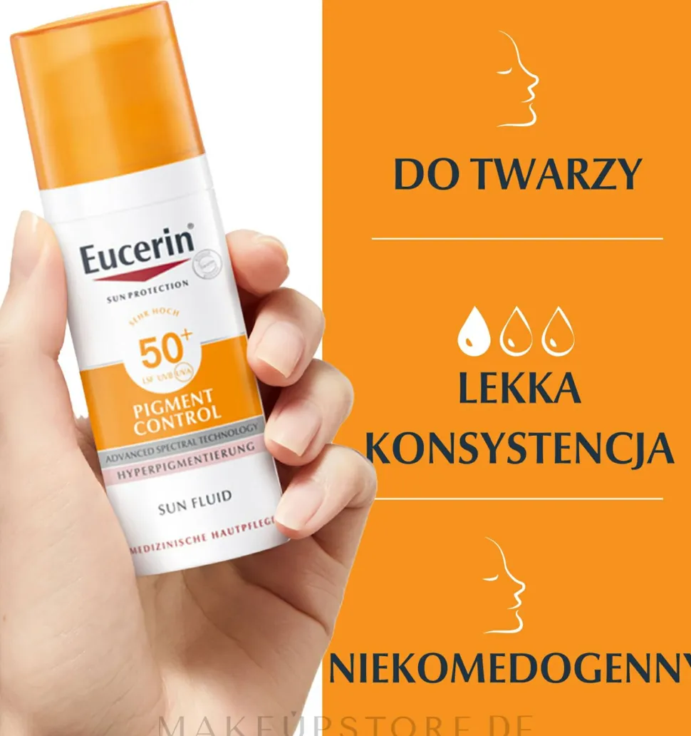 Sonnenschutzfluid für das Gesicht gegen Pigmentflecken SPF 50+