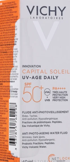 Sonnenschutzfluid für das Gesicht mit Peptiden, Niacinamid und vulkanischem Wasser SPF 50+