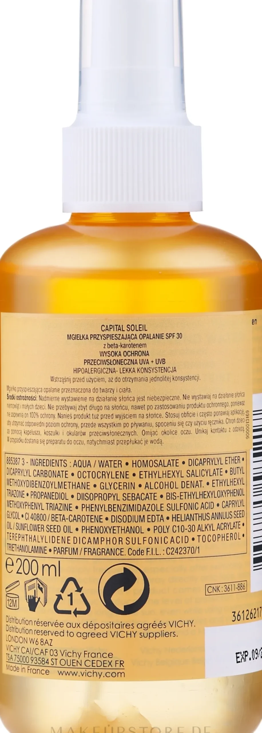 Sonnenschutzspray mit Beta-Karotin SPF 30