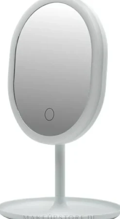Spiegel mit LED-Lampe 498579 weiß
