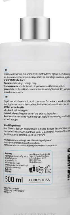 Straffendes Gesichtstonikum mit Hyaluronsäure