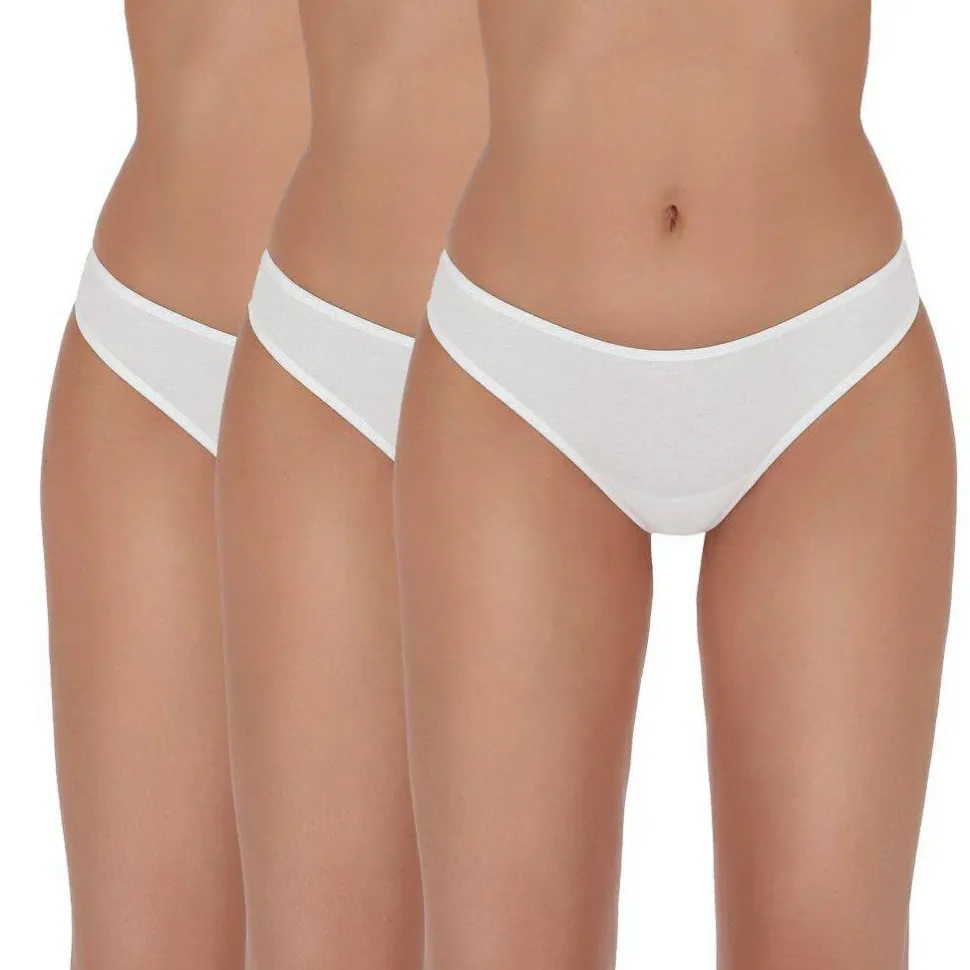 String-Tanga, Basic Thong 003, weiß, 3 Stk.