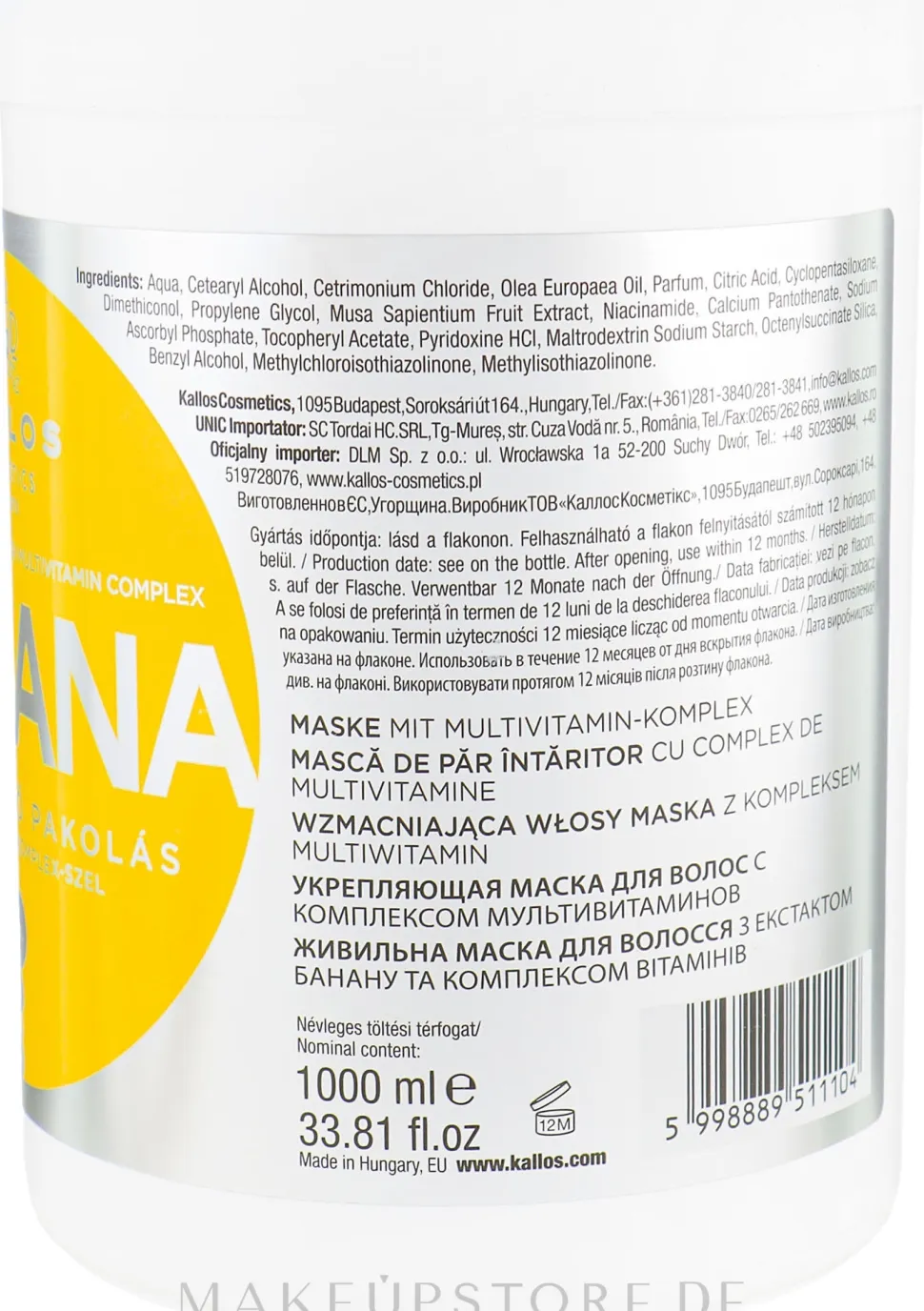 Stärkende Haarmaske mit Multivitamin-Komplex