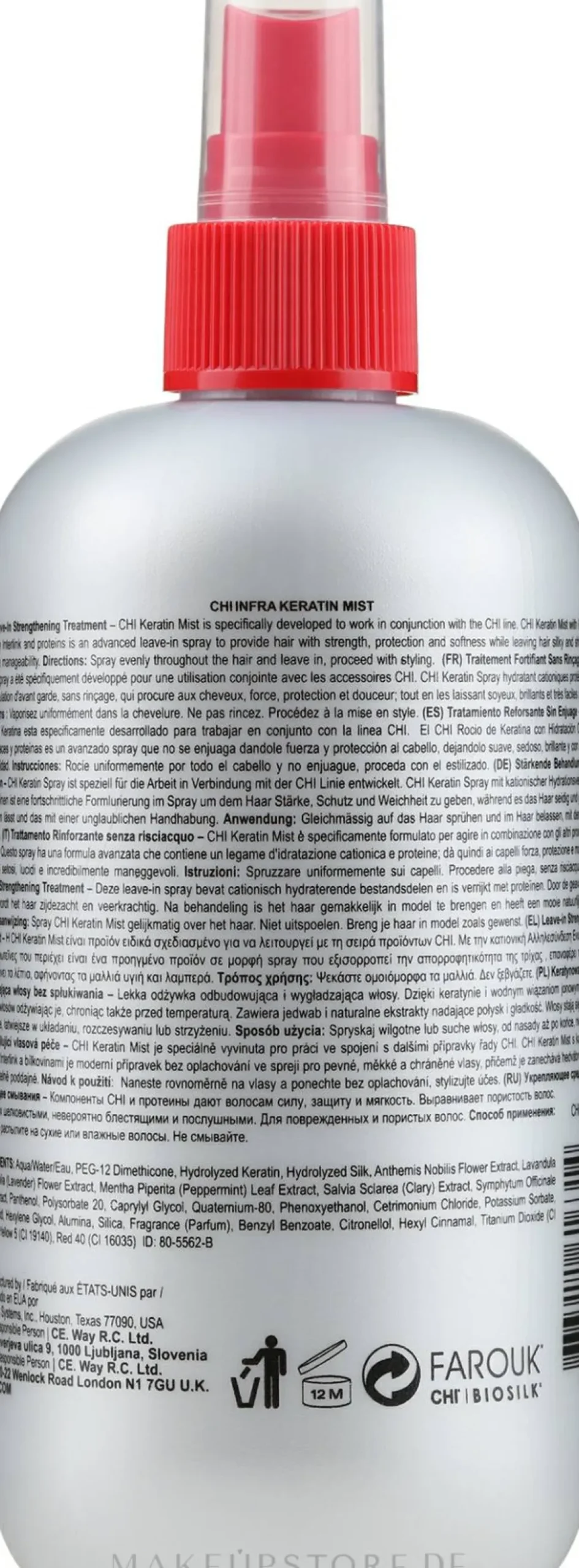 Stärkendes Haarbehandlung-Spray mit Keratin ohne Ausspülen