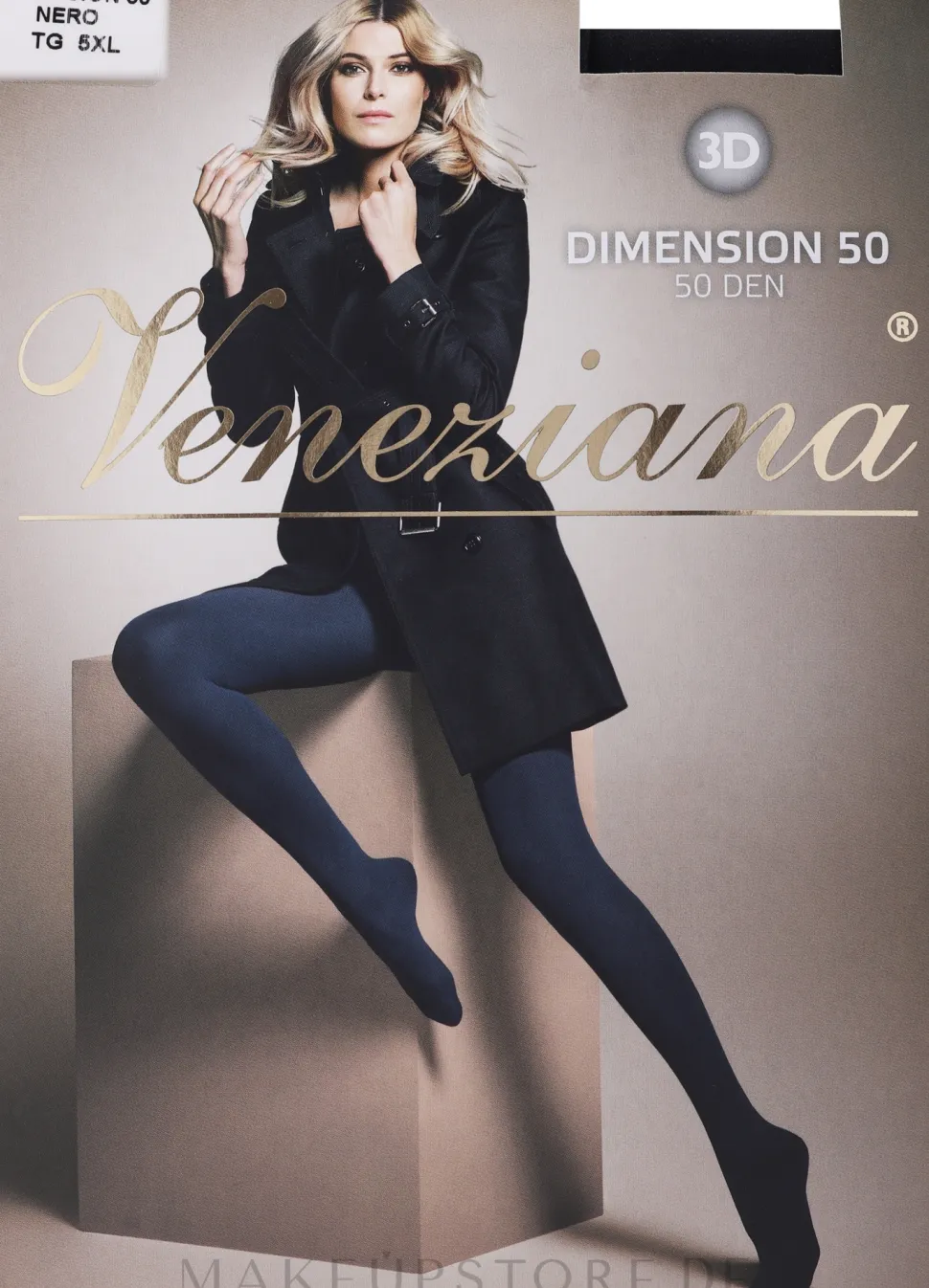 Strumpfhose für Damen Dimension 3D 50 Den Nero