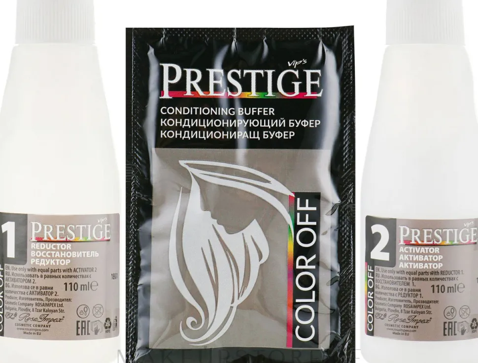 System zur Entfernung von permanenten Farben aus dem Haar Decolorant