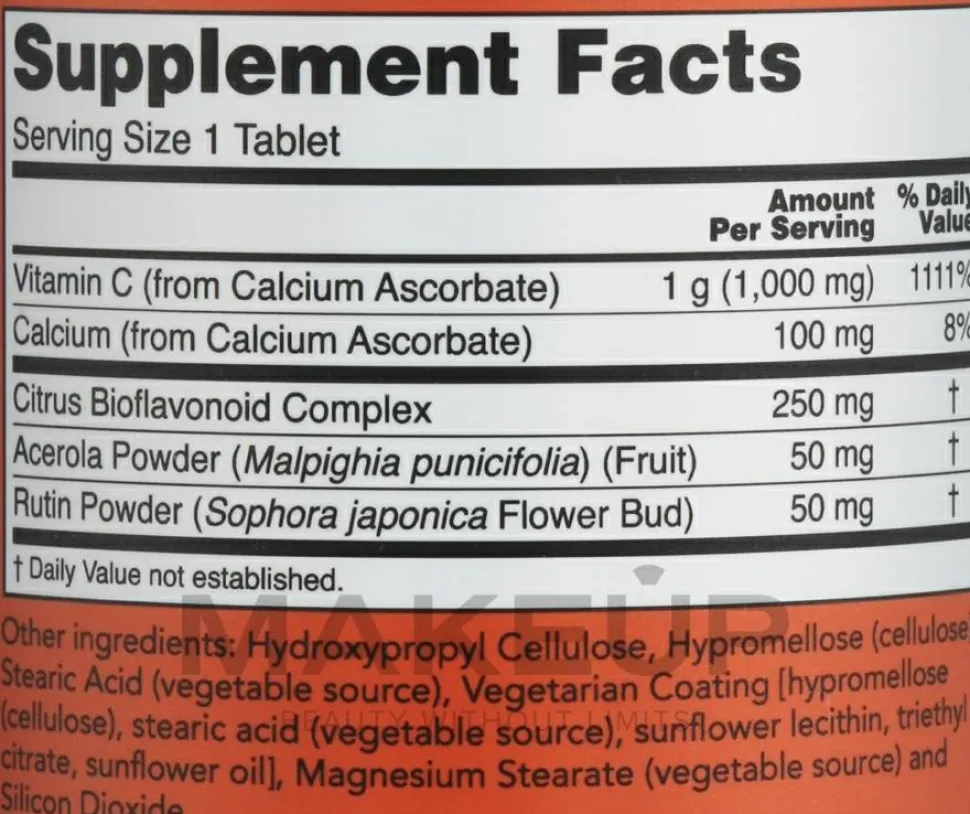 Tabletten mit gepuffertem Vitamin C-Komplex 1000
