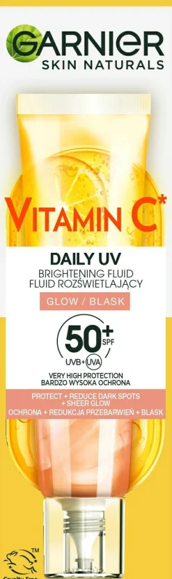 Tages-Sonnenschutzfluid mit Vitamin C für einen strahlenden Teint SPF50+
