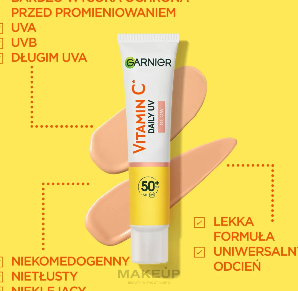 Tages-Sonnenschutzfluid mit Vitamin C für einen strahlenden Teint SPF50+