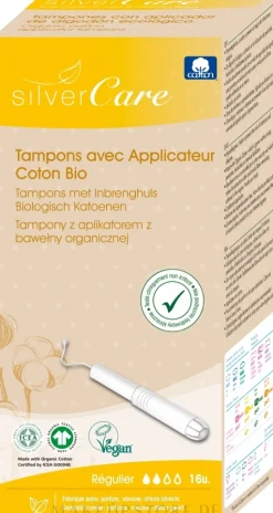 Tampons aus Bio-Baumwolle mit Applikator Regular 16 St.