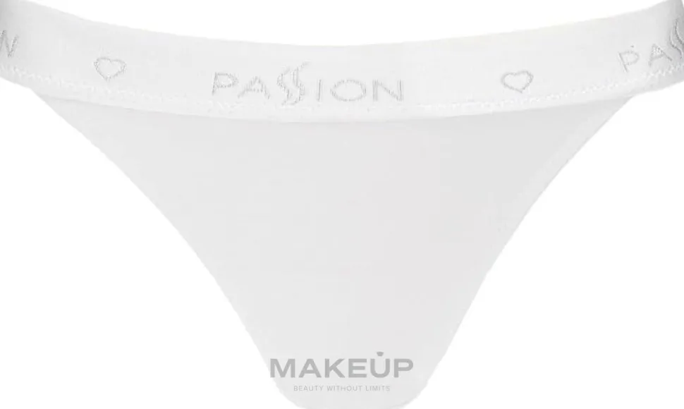 Tanga-Höschen aus Baumwolle mit breitem Gummiband PS015 weiß