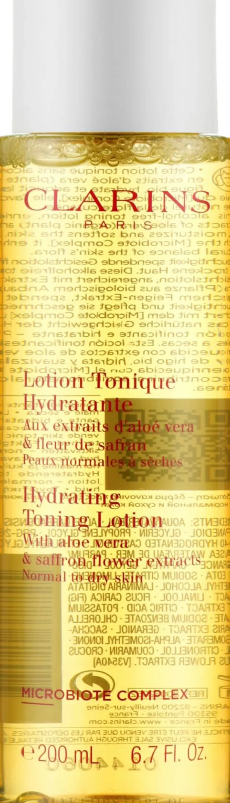 Tonisierende und feuchtigkeitsspendende Gesichtslotion mit Aloe Vera- und Safranblütenextrakt