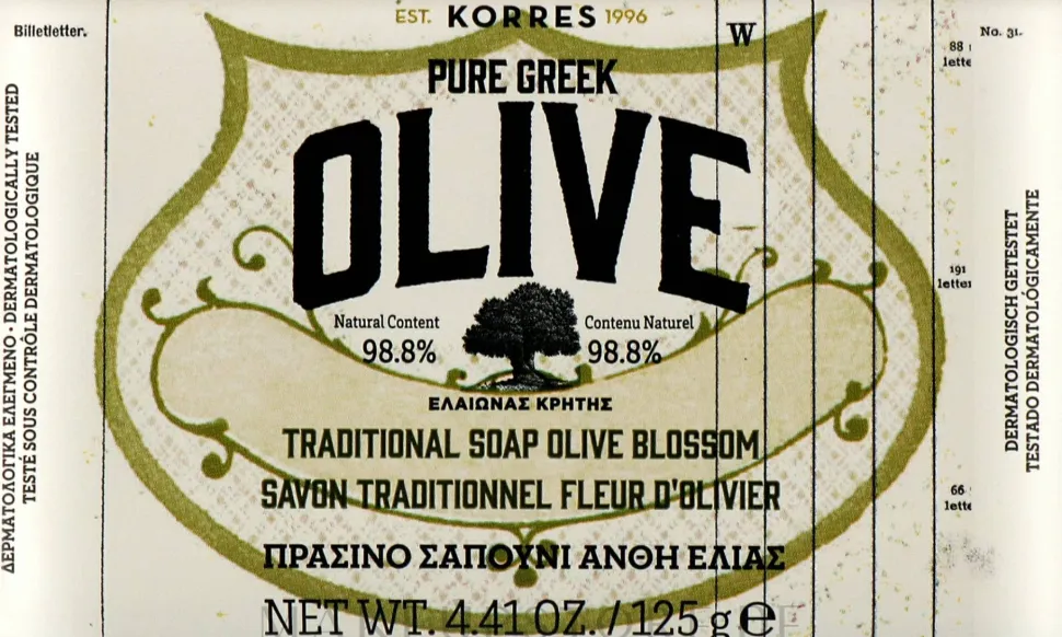 Traditionelle Körperseife mit Olivenöl