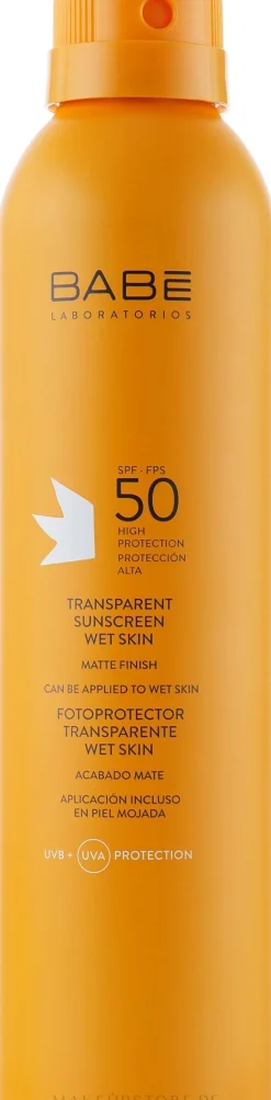 Transparentes und wasserdichtes Sonnenschutzspray SPF 50+