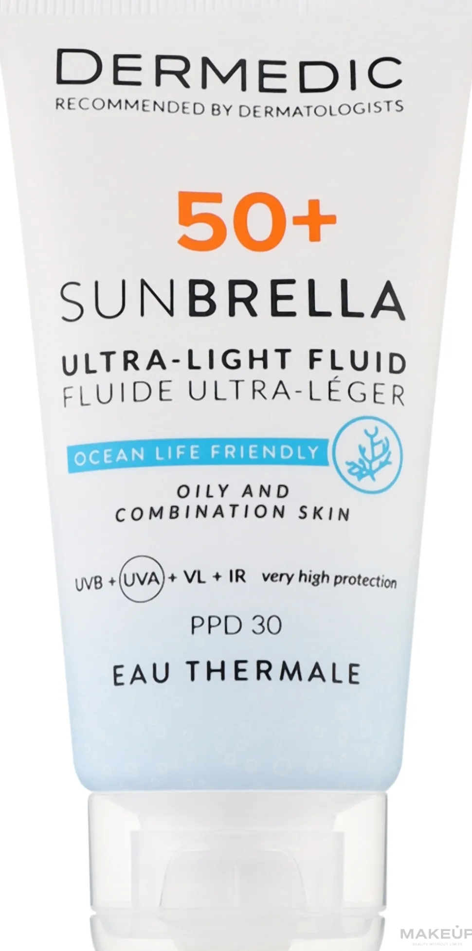 Ultraleichte Schutzcreme für fettige- und Mischhaut SPF 50+