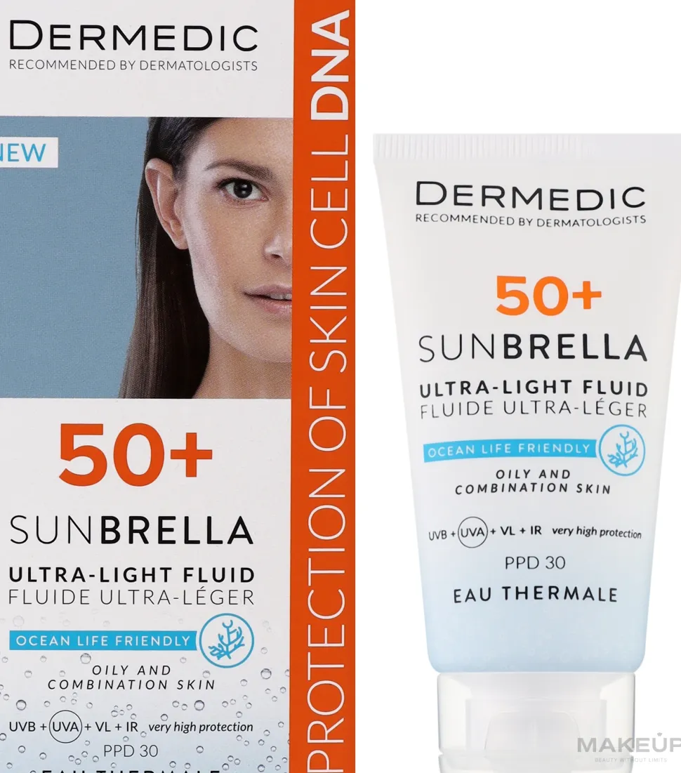 Ultraleichte Schutzcreme für fettige- und Mischhaut SPF 50+