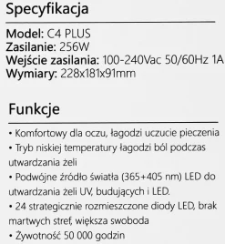 UV LED Lampe für Nägel, schwarz-weiß