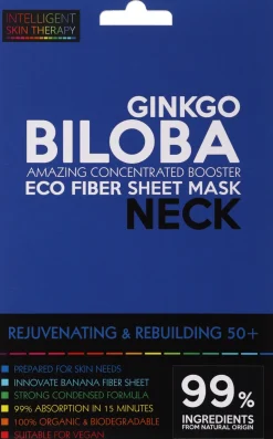 Verjüngende und regenerierende Tuchmaske für den Hals mit Gingko Biloba-Extrakt 50+