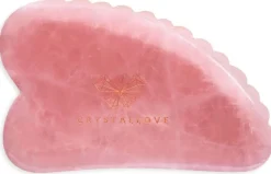 Verjüngender und beruhigender 3D Massagestein für Gesichts- und Dekolleté aus Rosenquarz